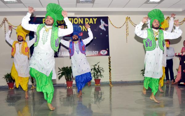 University Students perform during the celebrations of first Foundation Day of College of Animal Biotechnology on 3rd March,2021